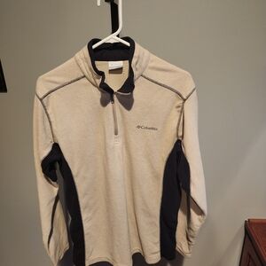 Columbia Cream and Black Performance Fleece Pullover Jacket